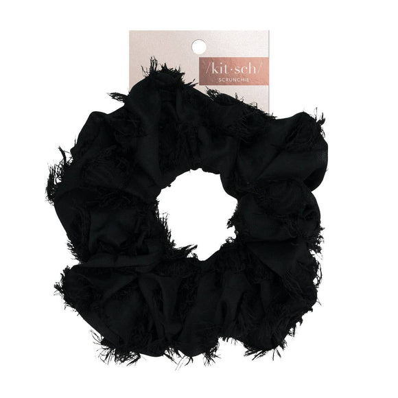 KITSCH - Brunch Scrunchie - Frayed Black