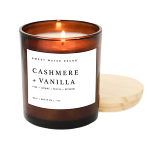 Cashmere and Vanilla 11 oz Soy Candle - Home Decor & Gifts