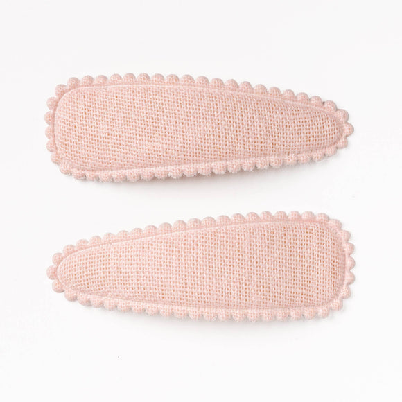 Frankie & Claude - Rosewater Blush Linen Hair Clips