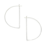 Freshie & Zero - Minimal Hoop Earrings - Half Circle Half Moon (Rose Gold Filled)