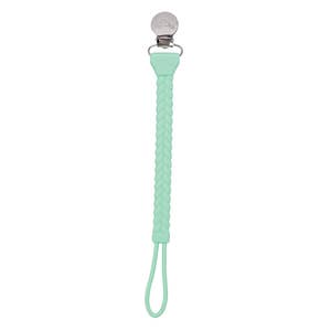 Itzy Ritzy - Sweetie Strap™ Silicone One-Piece Pacifier Clips (Mint Braid)