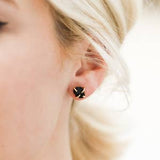 JaxKelly - Gemstone Prong Earrings Obsidian (Block Negativity)