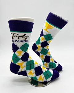 Trophy Husband Men's Novelty Crew Socks