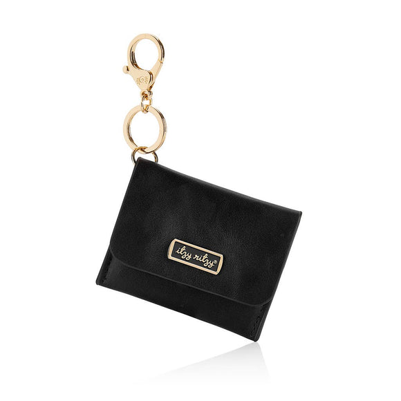 Itzy Ritzy - Black Itzy Mini Wallet™ Card Holder & Key Chain Charm