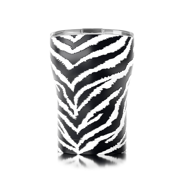 SIC Cups - 12 oz Zebra Stainless Steel Tumbler