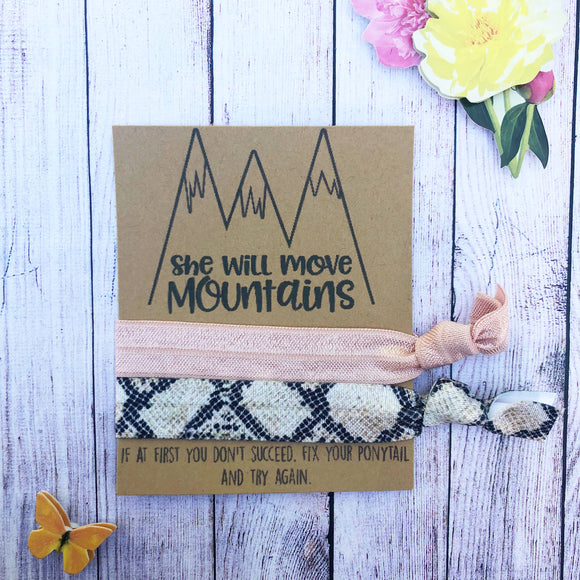 She Will Move Mountains Hair Tie Set