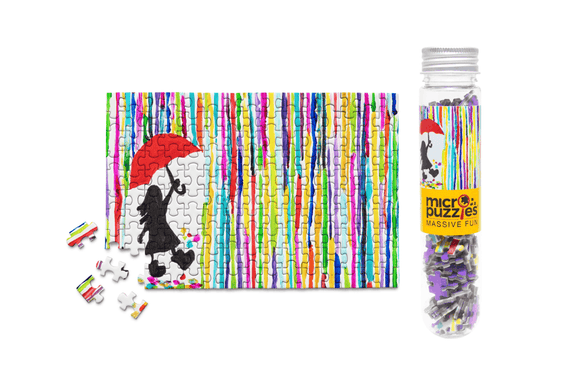 Micro Puzzles - Rainbow Rain MicroPuzzle - Mini Jigsaw Puzzle