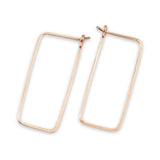 Freshie & Zero - Rectangle Minimal Hoop (Gold-Filled)