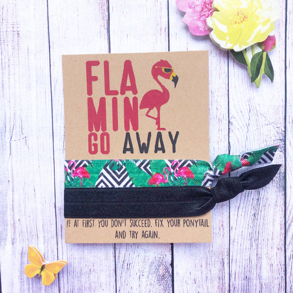 Flamingo Away Hair Tie Set