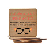 One Minute You're Young And Fun Wood Coasters