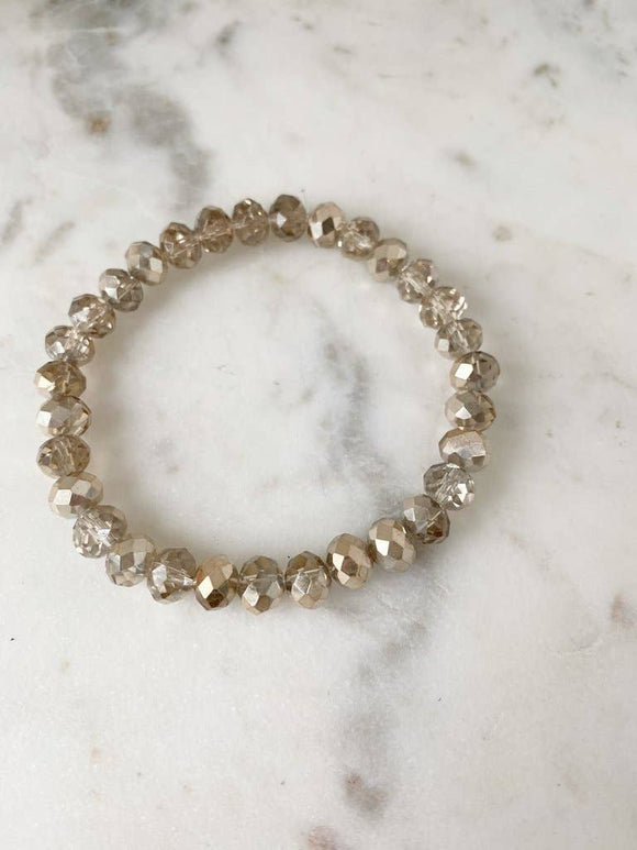 Half Light Gold Crystal Beaded Bracelet