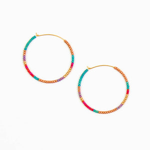 Beaded Hoop Earring