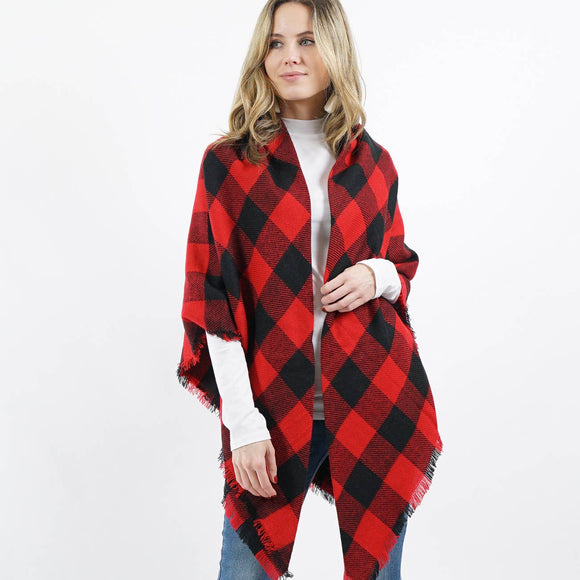 Buffalo Plaid Blanket Shawl / Scarf