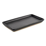 Stoneware Tray - Matte Black - 8x4"