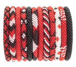 Aid for Trade Red, White and Black Roll-On Bracelet