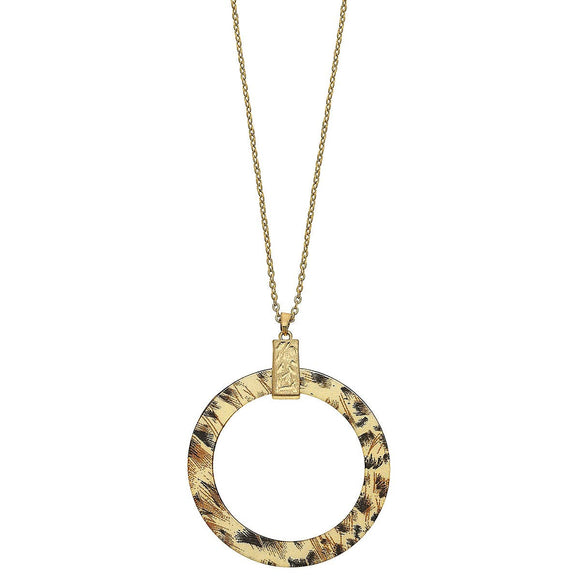 CANVAS - Open Circle Resin Necklace - Leopard