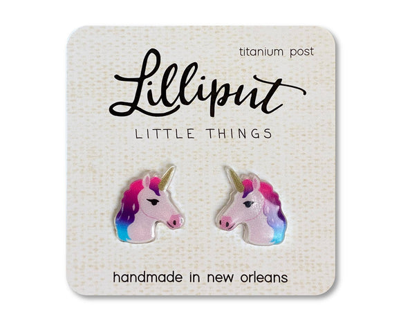 Lilliput Little Things - Rainbow Unicorn Earrings