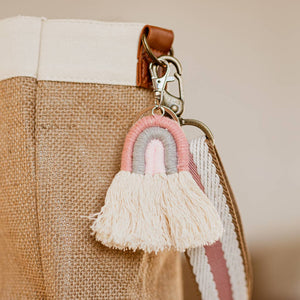 Macrame Rainbow Keychain