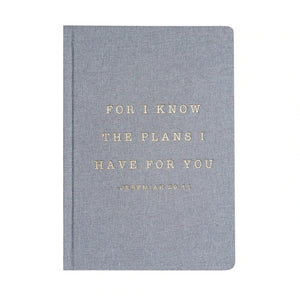 For I Know the Plans Jeremiah 29:11 Fabric Journal