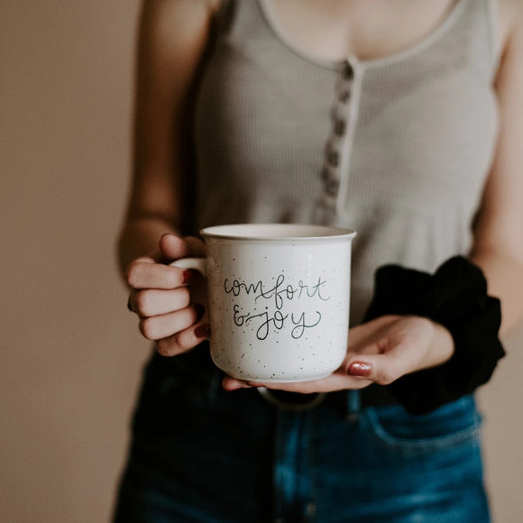 Comfort and Joy Rustic Campfire Coffee Mug