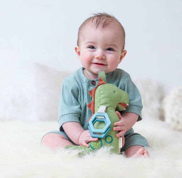 Itzy Ritzy Link & Love™ Dino Activity Plush with Teether Toy