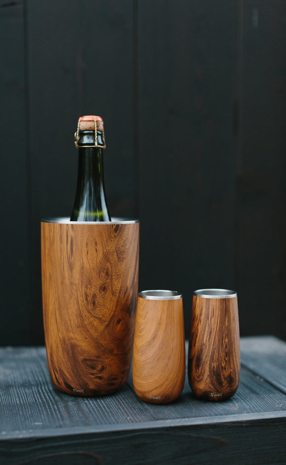 S'well - Wine Chiller - Teakwood