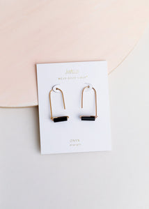 JaxKelly - Gemstone Drop Earrings (Options Available)