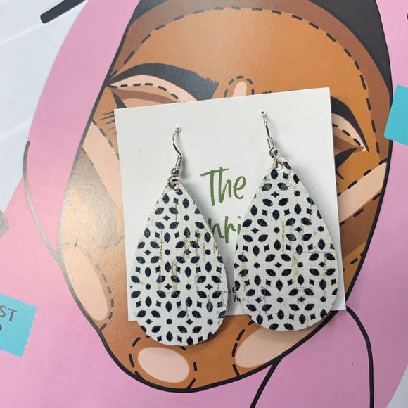 The Henrietta: Good Karma Leather Earrings